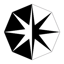 向內(nèi)的三角octogram分