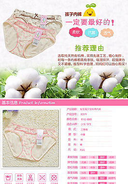 淘寶內(nèi)褲詳情描述模板