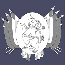 印花矢量圖 動物 獨(dú)角獸 色彩 藍(lán)色 免費(fèi)素材