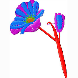 繡花 植物 花 色彩 藍(lán)色 免費(fèi)素材