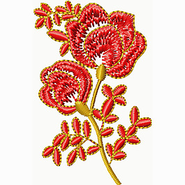繡花 植物 花 葉子 色彩 免費(fèi)素材