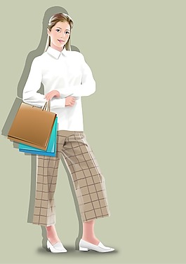 印花矢量圖 人物 少女 色彩 白色 免費(fèi)素材