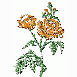 繡花 植物 花 葉子 毛衫印花 免費(fèi)素材
