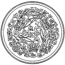 印花矢量圖 花卉 色彩 黑白色 民族 免費(fèi)素材