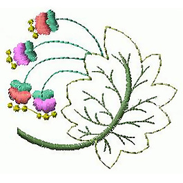 繡花 植物 花 葉子 色彩 免費(fèi)素材