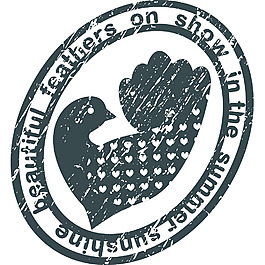 印花矢量圖 徽章標(biāo)記 色彩 動(dòng)物 鳥(niǎo)類(lèi) 免費(fèi)素材