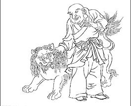 狮与佛图片