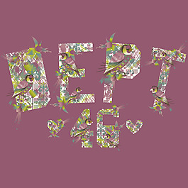 印花矢量圖 文字 英文 動(dòng)物 鳥(niǎo) 免費(fèi)素材
