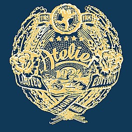 印花矢量圖 色彩 藍(lán)色 黃色 徽章標(biāo)記 免費(fèi)素材