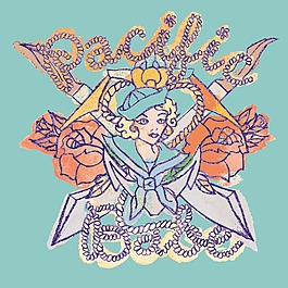 印花矢量圖 文字 英文 女人 花卉 免費素材