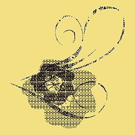印花矢量圖 色彩 黃色 樹枝 花卉 免費(fèi)素材