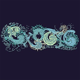印花矢量圖 花紋 色彩 深藍(lán)色 綠色 免費(fèi)素材