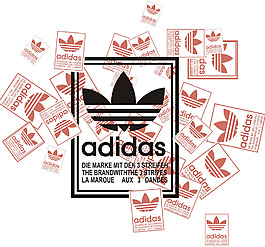 印花矢量圖 文字 英文 色彩 褐綠色 免費素材