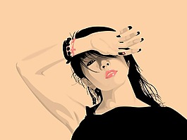 位圖 人物 女人 色彩 黑色 免費素材