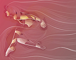 位圖 人物 女人 色彩 彩色 免費(fèi)素材
