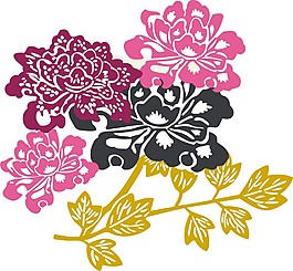 印花矢量圖 優(yōu)雅植物 花 色彩 黃色 免費(fèi)素材