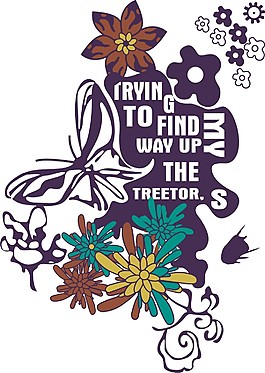 印花矢量圖 優(yōu)雅植物 花 色彩 紫色 免費(fèi)素材