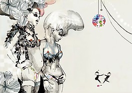 位圖 人物 女人 色彩 彩色 免費(fèi)素材