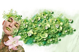 位圖 人物 女人 色彩 彩色 免費(fèi)素材