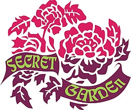 印花矢量圖 文字 英文 色彩 玫紅色 免費素材
