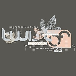 印花矢量图 树叶 色彩 灰色 粉红色 免费素材