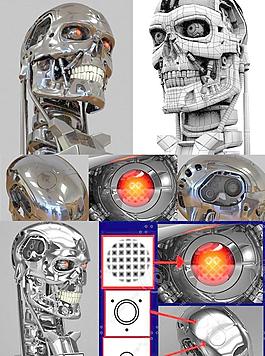 終結者 頭部terminator t-800 t2 robot cyborg machine 101