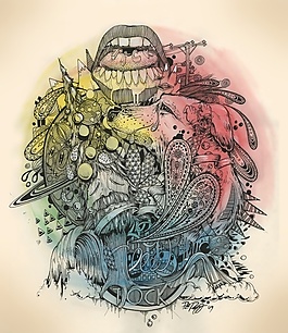 位圖 黑色 紅色 黃色 藍(lán)色 免費(fèi)素材
