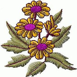 繡花 植物 花 色彩 黃色 免費(fèi)素材