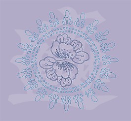 印花矢量圖 花朵 色彩 紫色 藍(lán)色 免費素材