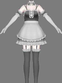 花邊連衣裙01_18 3D箱娘服裝