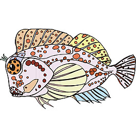 印花矢量圖 魚類 免費(fèi)素材