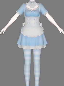 花邊連衣裙01_10 3D箱娘服裝
