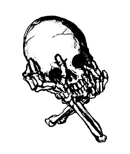 印花矢量圖 黑白色 抽象 骷髏 鬼魅 免費(fèi)素材