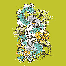 印花矢量圖 時(shí)尚休閑女裝 圖案概括 色彩 免費(fèi)素材