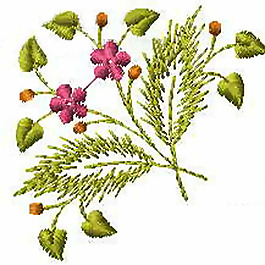 繡花 植物 花 葉子 色彩 免費素材