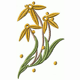 繡花 植物 花 草 色彩 免費(fèi)素材