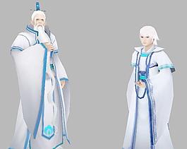 兩位隱居白發(fā)老人，青陽,重光