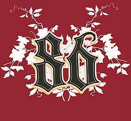 印花矢量圖 文字 英文 色彩 酒紅色 免費(fèi)素材