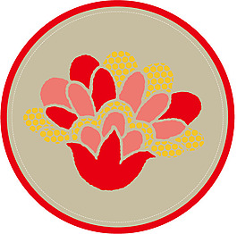 印花矢量圖 徽章標(biāo)記 花 色彩 紅色 免費(fèi)素材