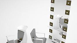 beauty salon 美容美發店 轉椅 洗發椅 鏡子
