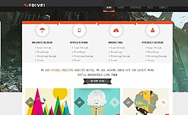 大圖幻燈扁平化HTML5模板