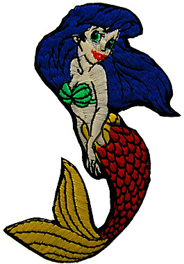 繡花 動物 美人魚 卡通 色彩 免費(fèi)素材