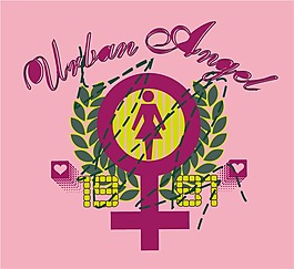 印花矢量圖 人物 女人 剪影 色彩 免費素材