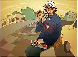 印花矢量圖 人物 男人 色彩 灰色 免費(fèi)素材