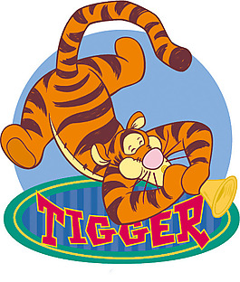印花矢量圖 卡通動(dòng)物 跳跳虎 Tigger 可愛(ài)卡通 免費(fèi)素材