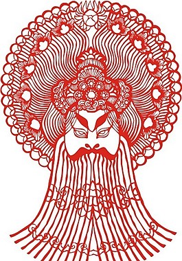 印花矢量圖 人物 色彩 紅色 民族 免費素材