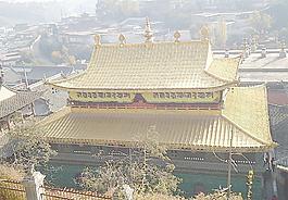 塔爾寺藏經閣金頂圖片
