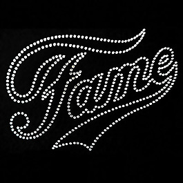 燙鉆 英文 白色 fame 免費(fèi)素材