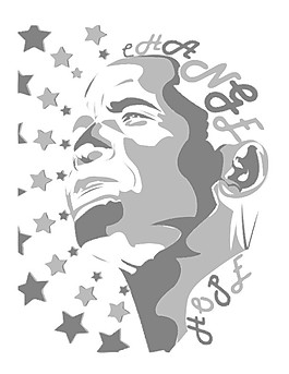 印花矢量圖 人物 男人 五角星 文字 免費(fèi)素材
