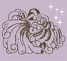 印花矢量圖 人物 女人 色彩 紫色 免費(fèi)素材